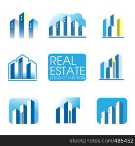 creative Real Estate logo, city building and Construction Logo design Vector