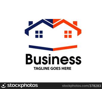 creative Real Estate logo, Property and Construction Logo design Vector, colorful homes logo concept, neighbor house logo