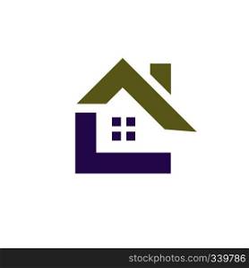 creative Real estate vector logo, simple Home with window logo