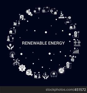 Creative Renewable Energy icon Background