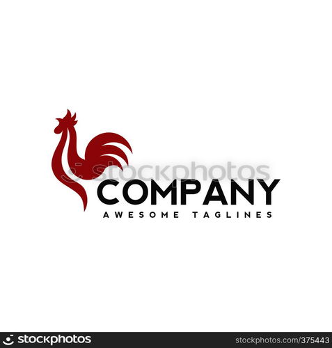 creative rooster vector logo concept style. Bird cock abstract illustration.