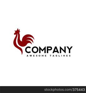 creative rooster vector logo concept style. Bird cock abstract illustration.