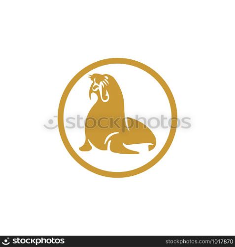 creative seals animal logo template