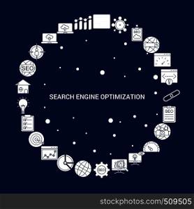 Creative Search Engine Optimization icon Background