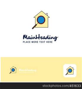Creative Search house Logo Design. Flat color Logo place for Tagline. Vector Illustration