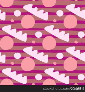 Creative shape seamless pattern. Creative various doodle shapes background. Design for fabric, textile print, surface, wrapping, cover, greeting card, wallpaper. Vector illustration. Creative shape seamless pattern. Creative various doodle shapes background.