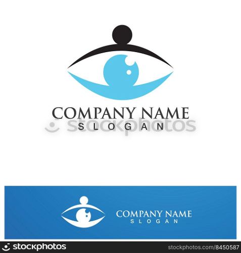 Creative Shield Eye Vision Logo Design Symbol Vector Illustration