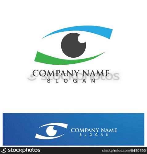 Creative Shield Eye Vision Logo Design Symbol Vector Illustration