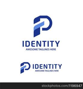 Creative simple and modern initial Letter P Logo Design Vector Template