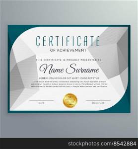 creative simple certificate design template with abstract shape