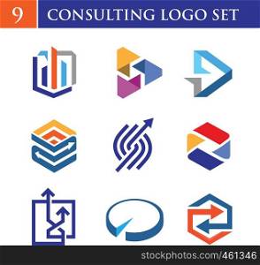 creative simple colorful logo of consulting vector concept