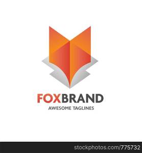 creative simple fox head logo vector concept