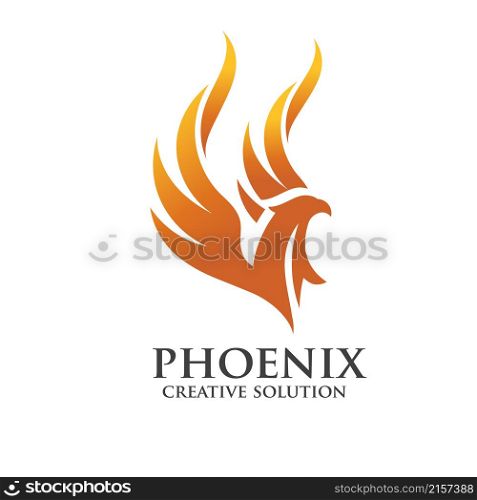 creative simple Phoenix head logo vector template