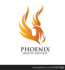 creative simple Phoenix head logo vector template