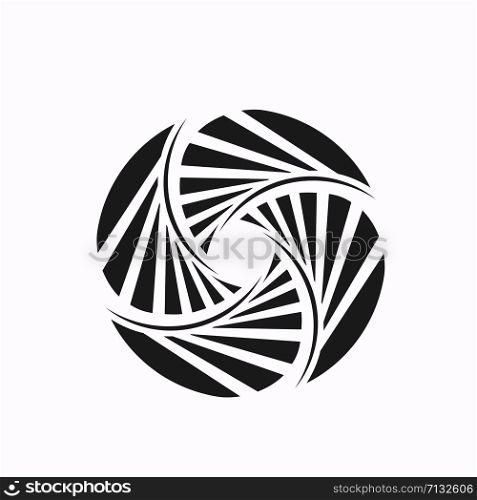 creative simple spin circle leaf element vector illustration symbol