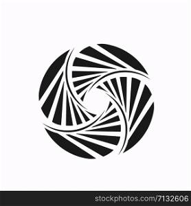 creative simple spin circle leaf element vector illustration symbol