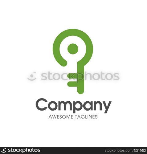creative smart key logo with modern color vector