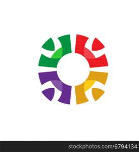 creative social people and partnership logo vector