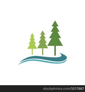 creative spruce tree logo template