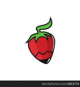 creative strawberry fruit logo template