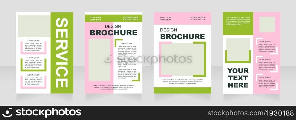 Creative studio blank brochure layout design. Agency service. Vertical poster template set with empty copy space for text. Premade corporate reports collection. Editable flyer paper pages. Creative studio blank brochure layout design