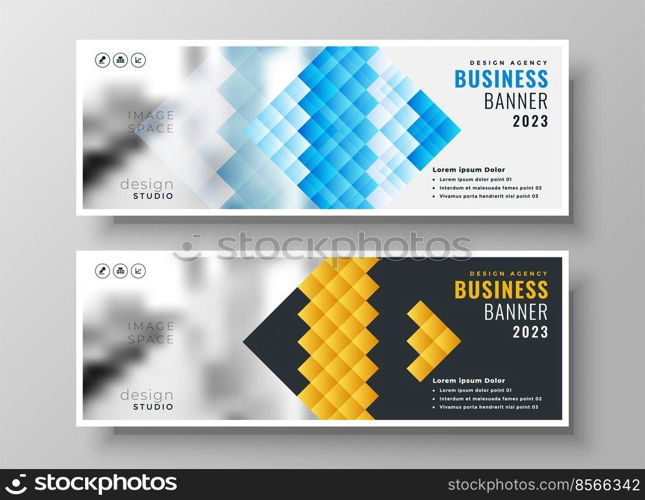 creative style business presentation banner template design