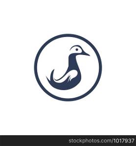 creative swan logo design template