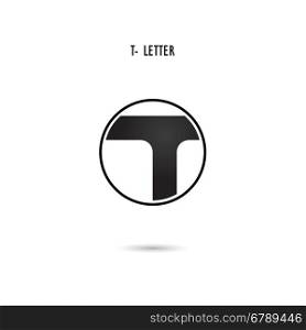 Creative T-letter icon abstract logo design.T-alphabet symbol.Corporate business and industrial logotype symbol.Vector illustration