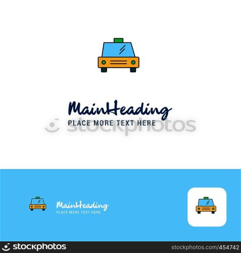 Creative Taxi Logo Design. Flat color Logo place for Tagline. Vector Illustration
