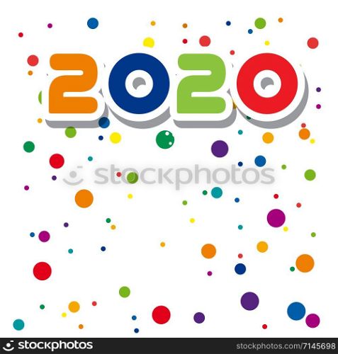 Creative text 2020 with balloon