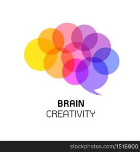 creative thinking. brain idea isolated on white background.