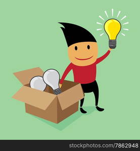 Creative thinking outside the box, Illustration by vector design EPS10