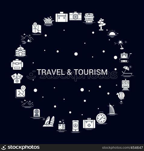 Creative Travel and Tourism icon Background