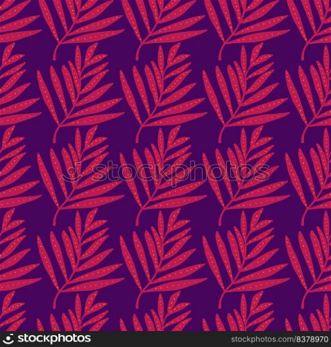 Creative tropical palm leaves seamless pattern. Jungle leaf wallpaper. Botanical floral background. Exotic plant backdrop. Design for fabric, textile, wrapping, cover. Vector illustration. Creative tropical palm leaves seamless pattern. Jungle leaf wallpaper. Botanical floral background. Exotic plant backdrop.