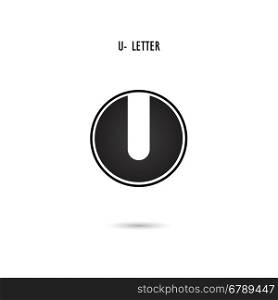 Creative U-letter icon abstract logo design.U-alphabet symbol.Corporate business and industrial logotype symbol.Vector illustration