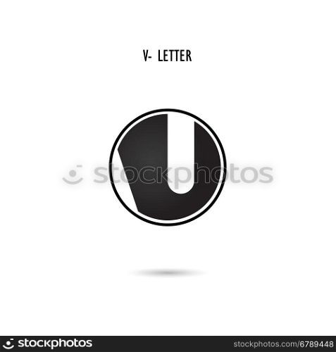 Creative V-letter icon abstract logo design.V-alphabet symbol.Corporate business and industrial logotype symbol.Vector illustration
