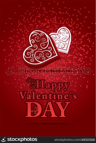 Creative valentines conceptual vector. Valentines day card.