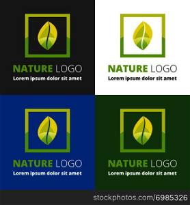 Creative vector logo design template, nature leafs. Creative vector logo