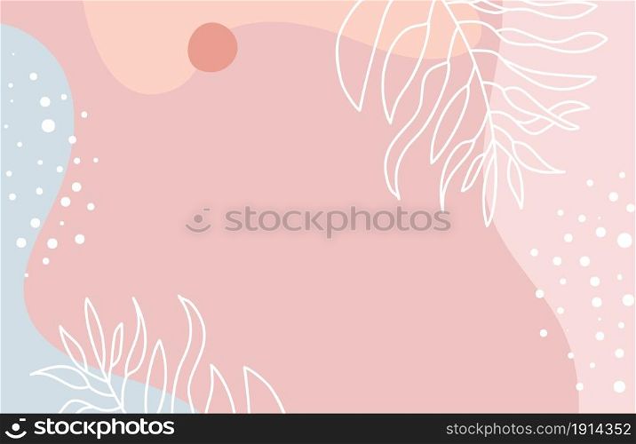Creative vector minimalist hand painted illustrations abstract trendy pink background for wall decoration, postcard or brochure cover design story.. Creative vector minimalist hand painted illustrations abstract trendy pink background for wall decoration, postcard or brochure cover design story