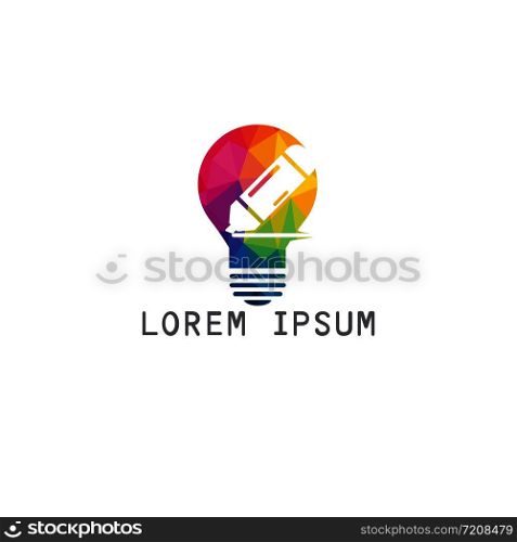 Creative vector symbol for article writing. Publisher and publication logo design. Education sign.