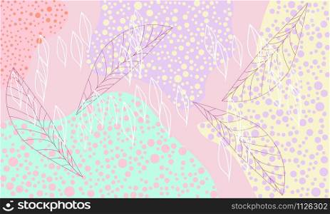 Creative versatile and bright floral background. Artistic header with flowers and leaves. Graphic design. Hand drawn texture. Perfect for website, card, poster, cover, invitation, brochure. Vector.