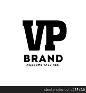 creative VP letter monogram strong and bold logo vector concept