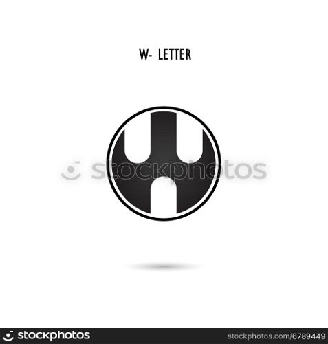 Creative W-letter icon abstract logo design.W-alphabet symbol.Corporate business and industrial logotype symbol.Vector illustration