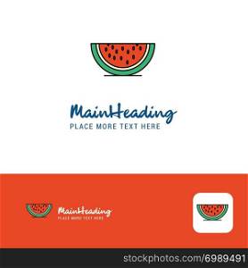 Creative Water melon Logo Design. Flat color Logo place for Tagline. Vector Illustration