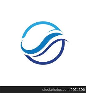 creative Water wave icon vector illustration design logo