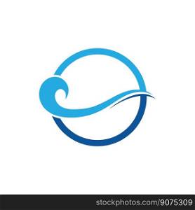 creative Water wave icon vector illustration design logo