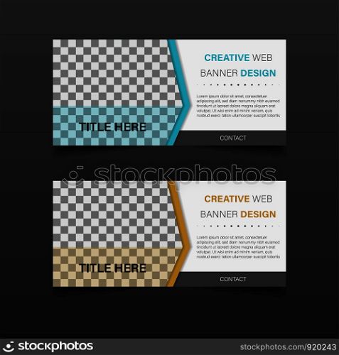 Creative web banner design . minimal style . card tag . badge . Flat linear , illustration vector