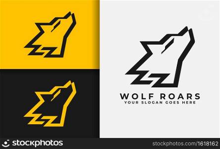 Creative Wolf Logo Design With Simple Minimalist Concept.