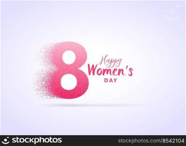 creative woman’s day design with letter 8 made with particles