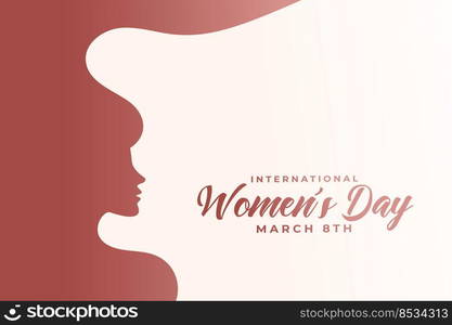 creative womens day greeting flat card design